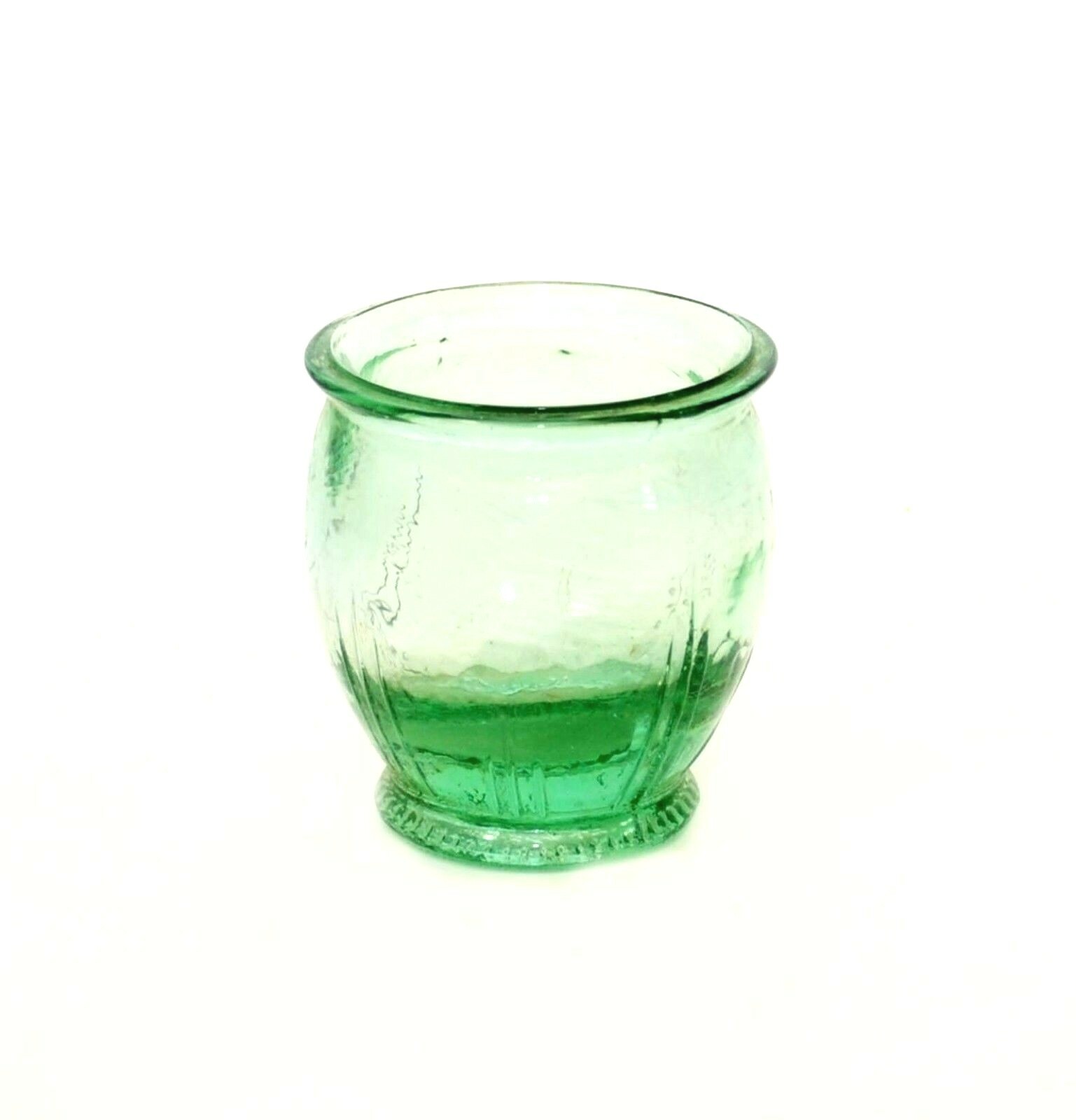 Set of 6, Recycled Green Urn Votive Candleholder, Made in Spain-3.25H x 3W