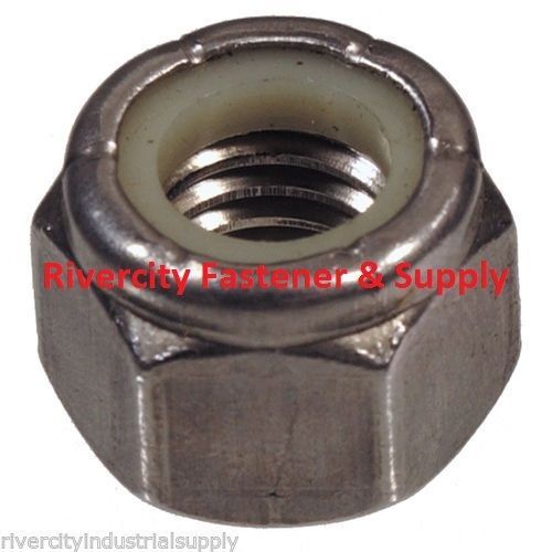 (100) 10-32 Nylon Insert Lock / Stop / Nuts / Nylocks 18-8 Stainless Steel