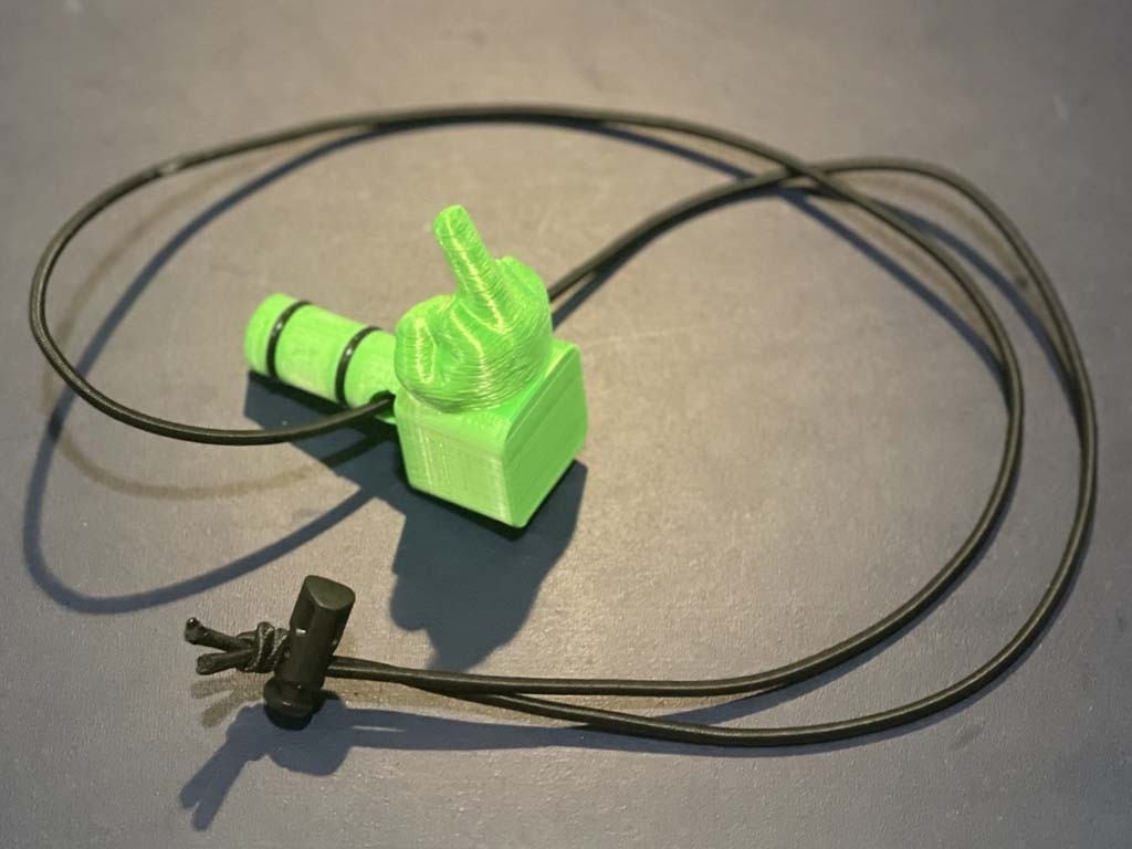 Paintball Gun Barrel Plug - Middle Finger - Electric Green