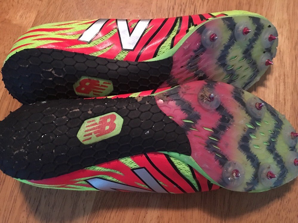 NEW BALANCE Mens Racing SILENT THUNDER Shoes, 9.5, Removable Steel Spikes