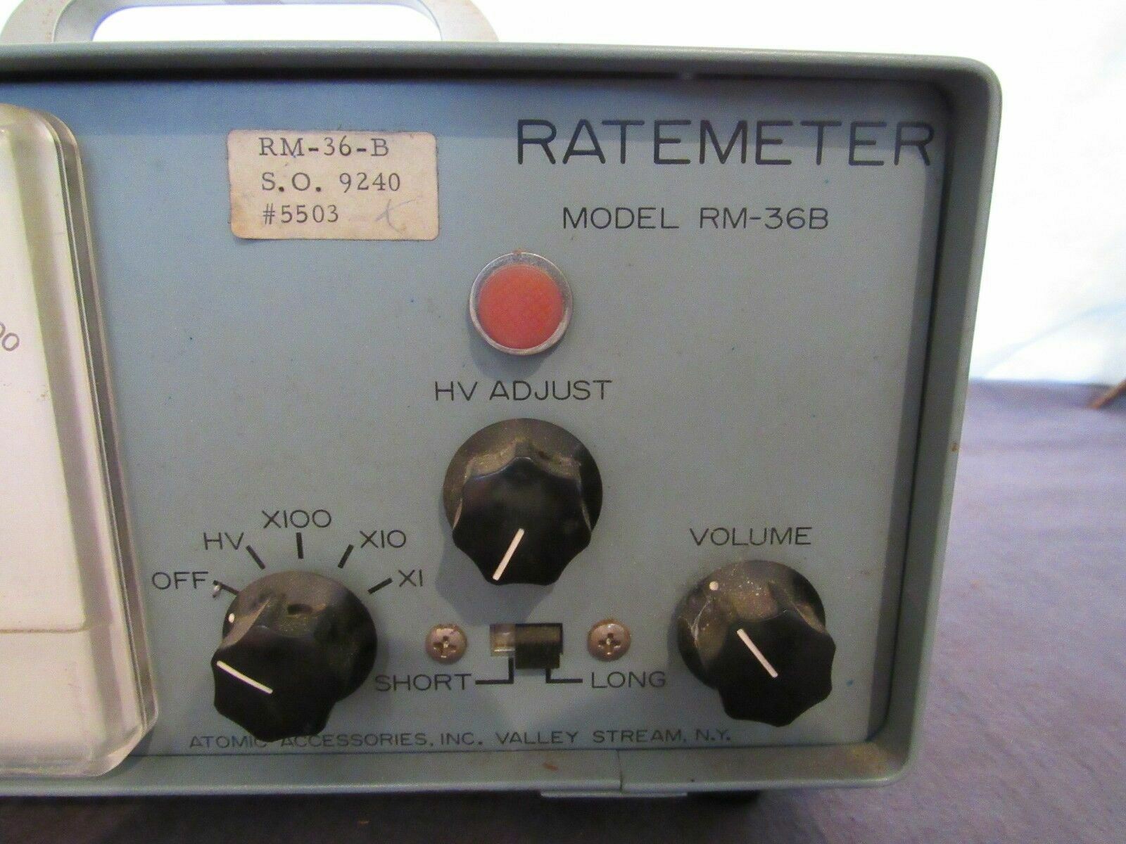 Ratemeter Model 36B Atomic Accessories Inc. Cold War Lab Equipment Untested