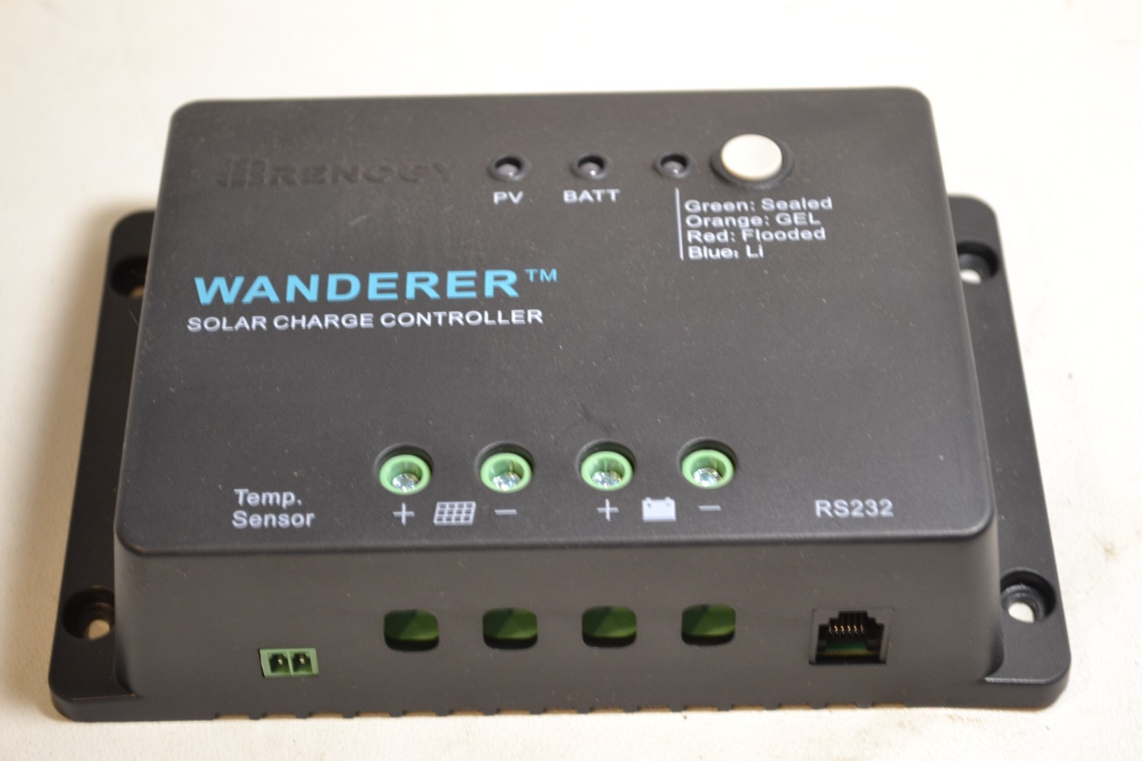 RENOGY Wanderer Solar Charge Controller Model: RNG-CTRL-WND30-LI