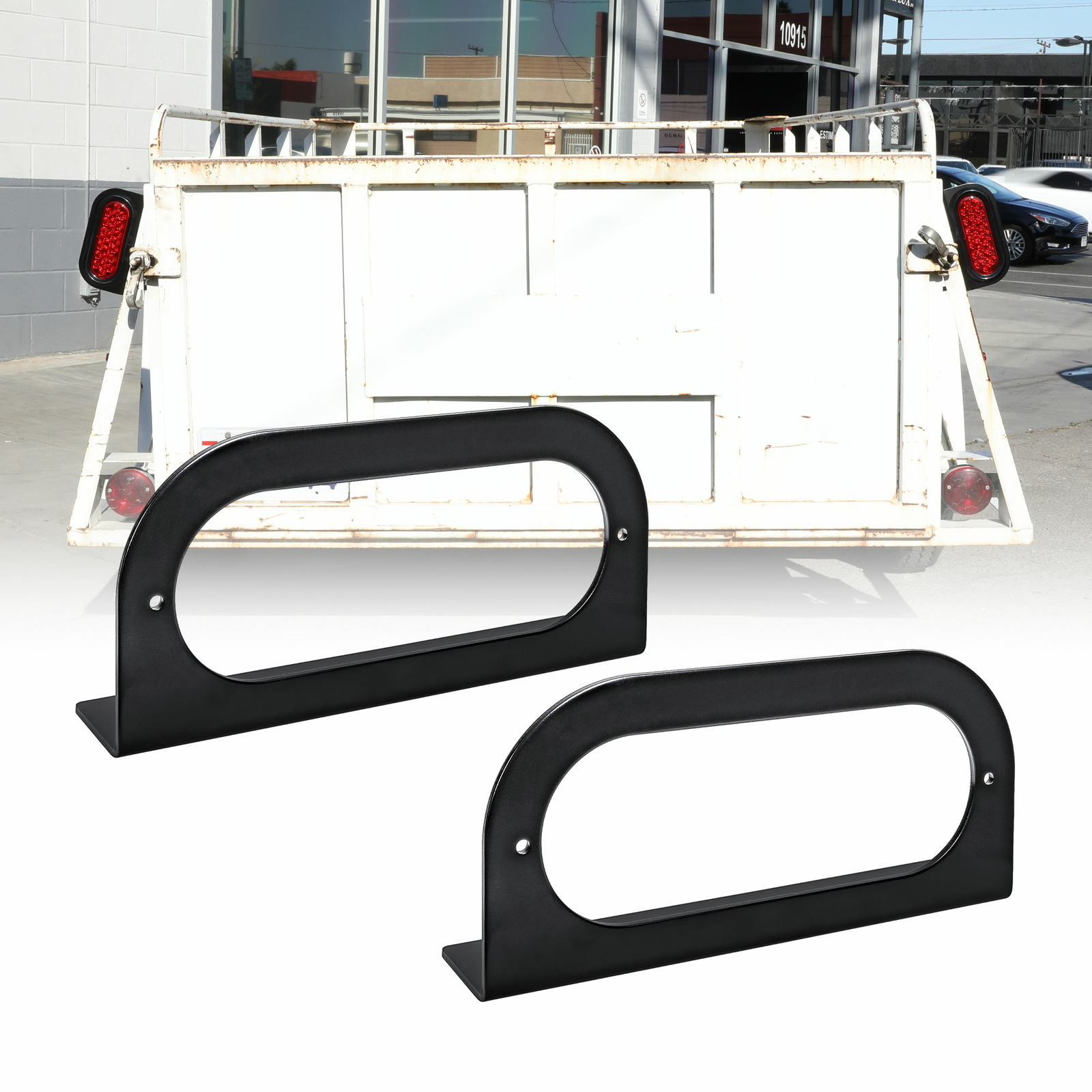 2pc 6" Oval Trailer Tail Light  L Mounting Bracket for Truck Boat RV