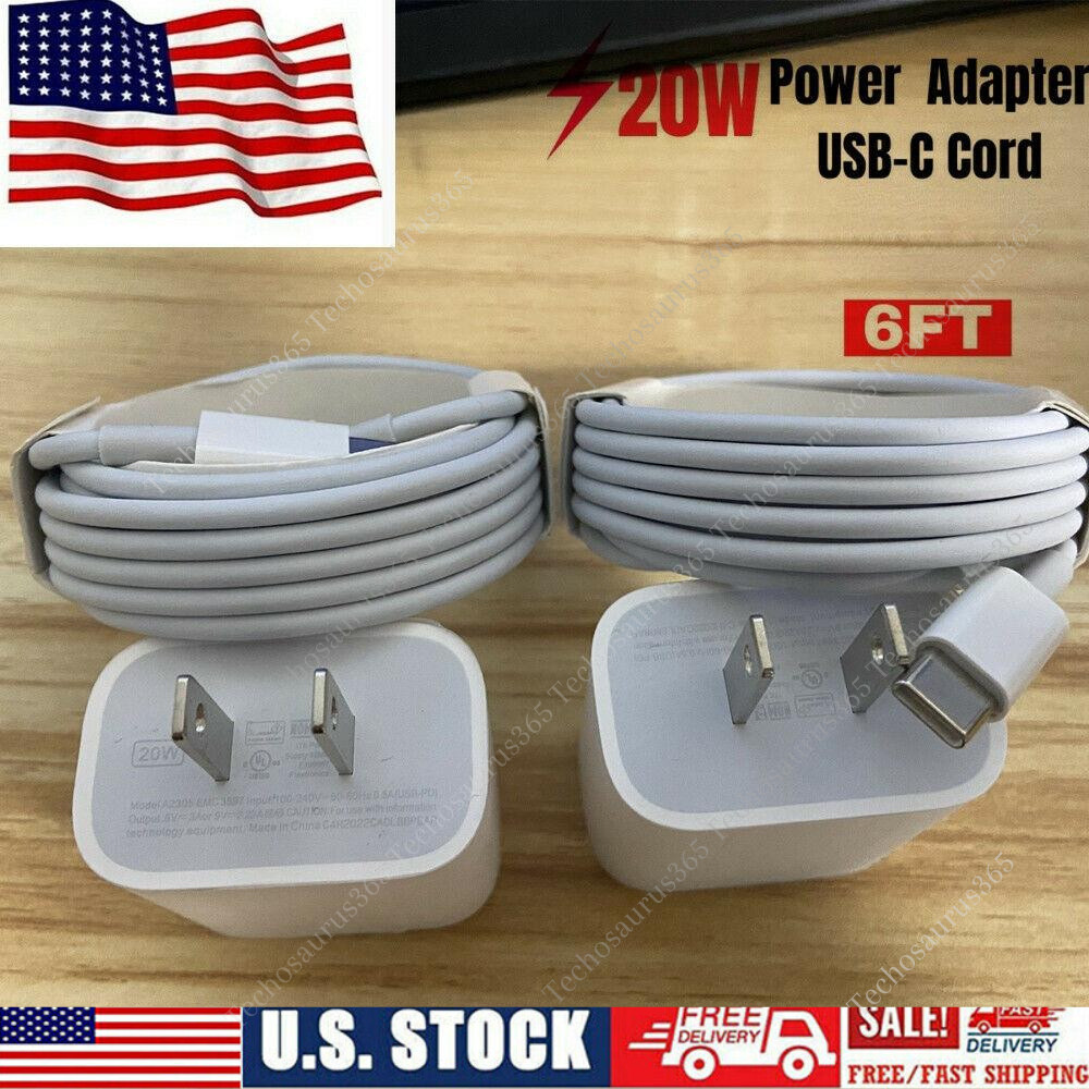 20W Fast Charger PD USB C Power Adapter For iPhone 14 13 12 Pro Max 11 XR 8 iPad