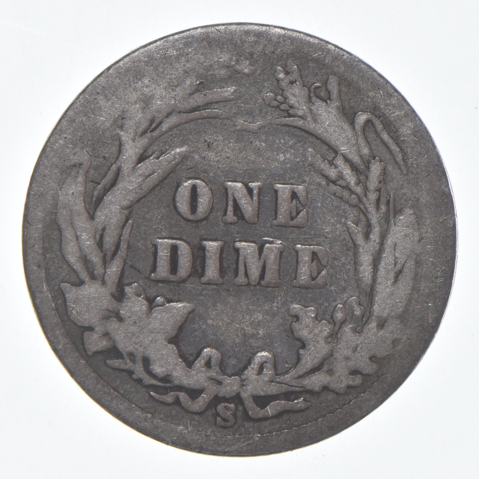 1901-S Barber Dime 90% Silver Average Circ