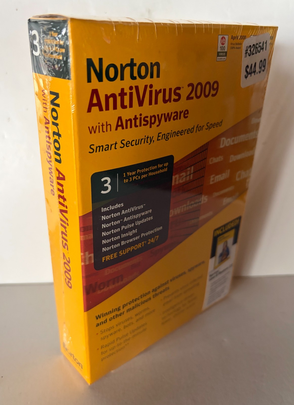 Norton AntiVirus 2009 Antispyware Computer Security Unopened NEW
