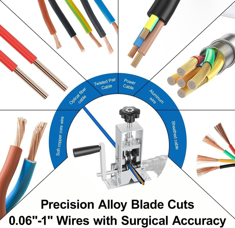 Wire Stripper Machine Manual, Scrapping Copper Cable Stripping Machine, Drill Po