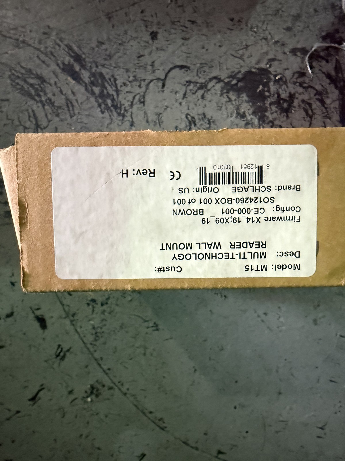 Schlage OPTIC MT11 Mullion Electronics Reader CONFIG CE-000-001 Unit