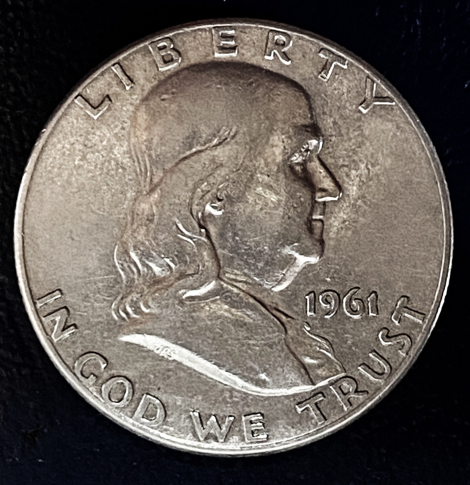1961 D 90% Silver Franklin Half Dollar 2