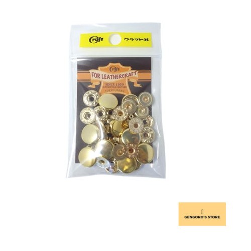 Craftsha Snap Buttons Medium 12mm Gold 10pcs 1042-02