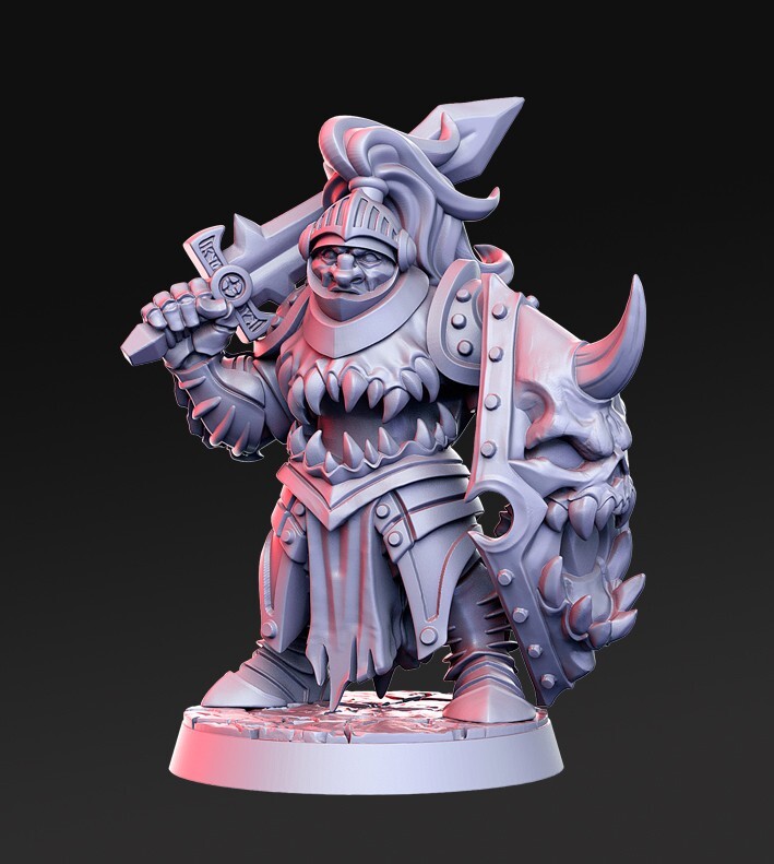 Dungeons and Dragons - Playable Character - Male Dwarf Grumm - Paladin, Warrior