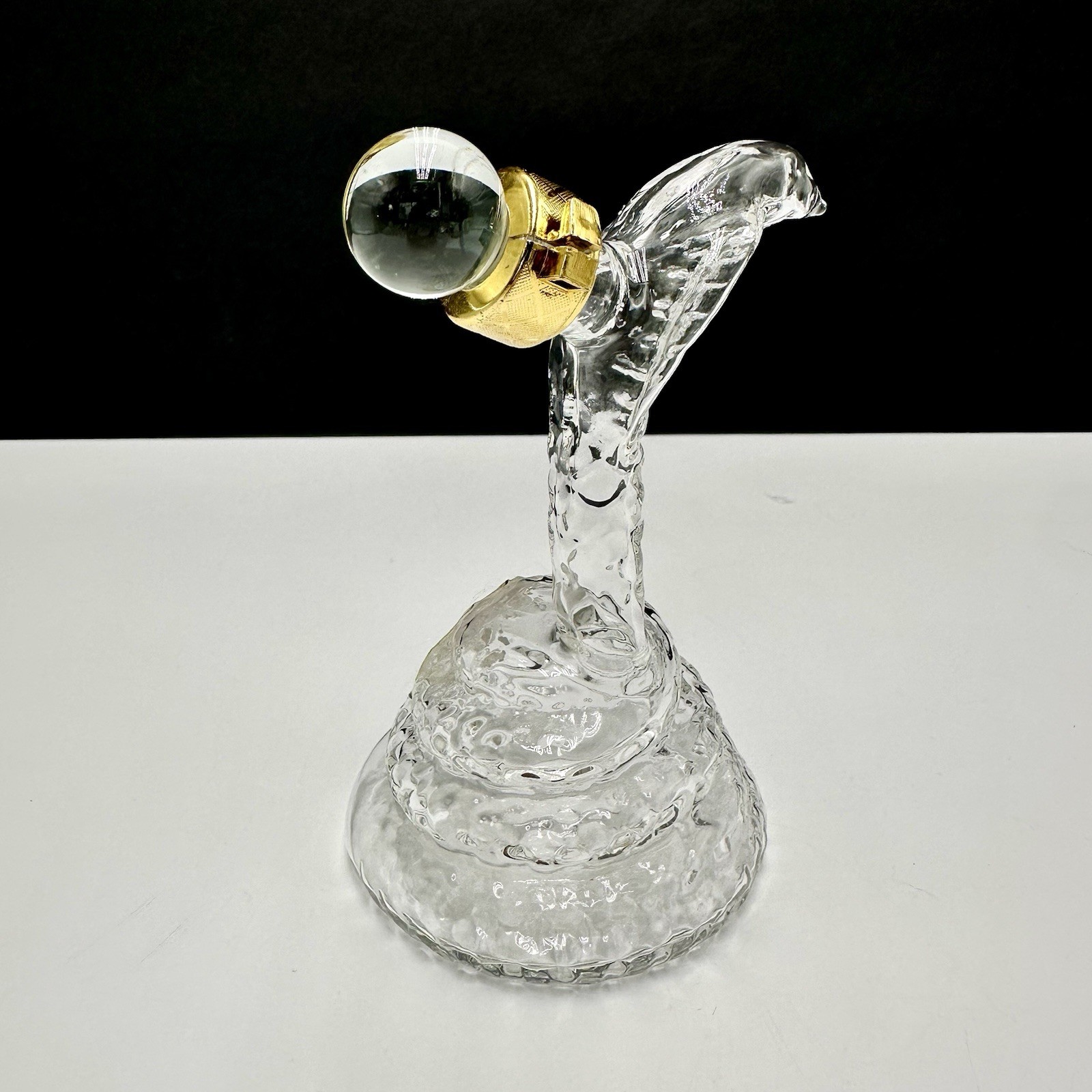 Emperor Napoleon Brandy XO Clear Glass Empty Snake/Cobra Shape Bottle
