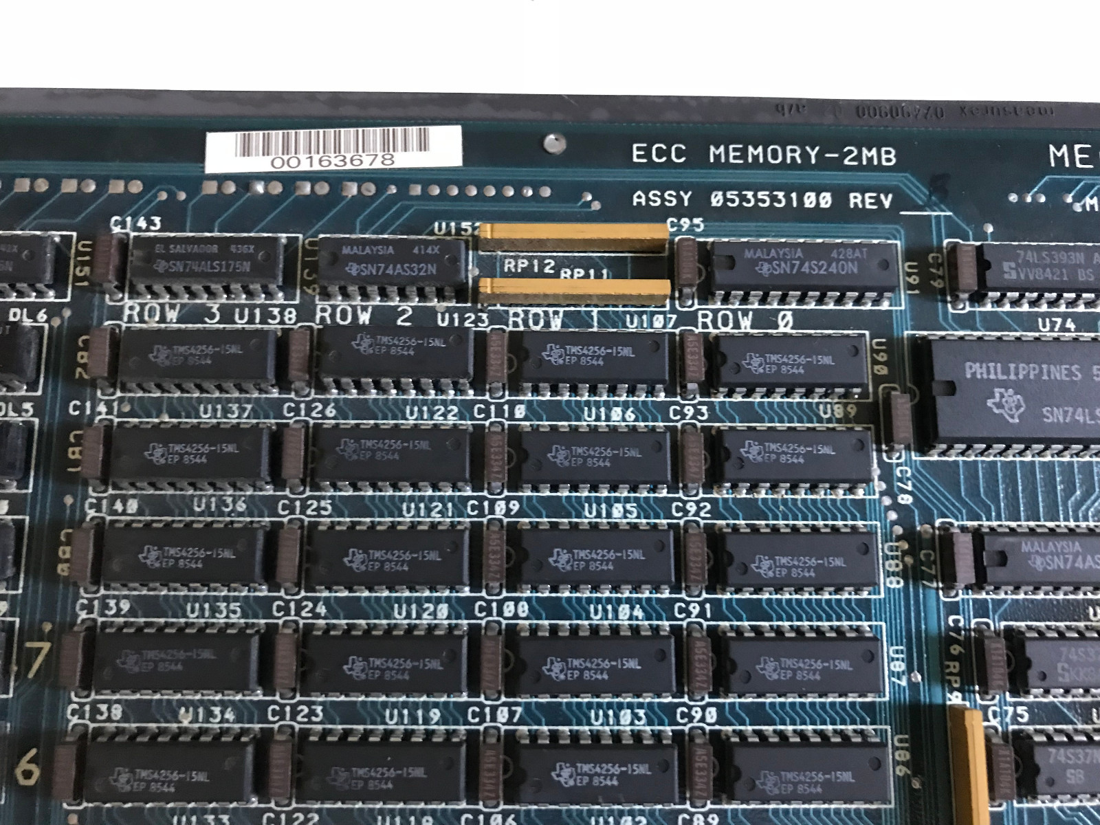 MEASUREX PCB BOARD ASSY NO 05353100 ECC MEMORY-2MB,AX
