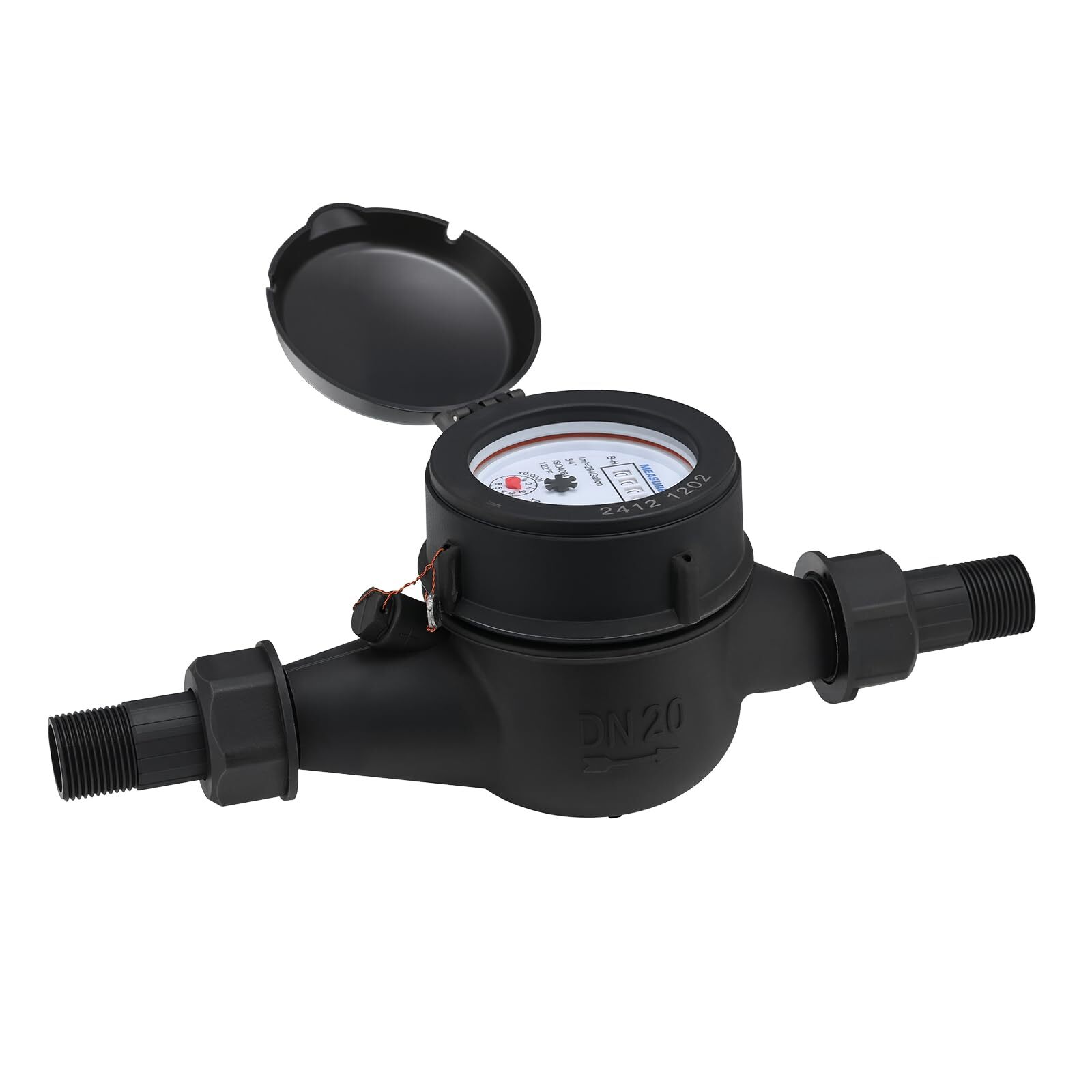 3/4" Non-Pulsed Multi-Jet Cubic Meter Water Meter Lightweight Plastic 20mm Fl...