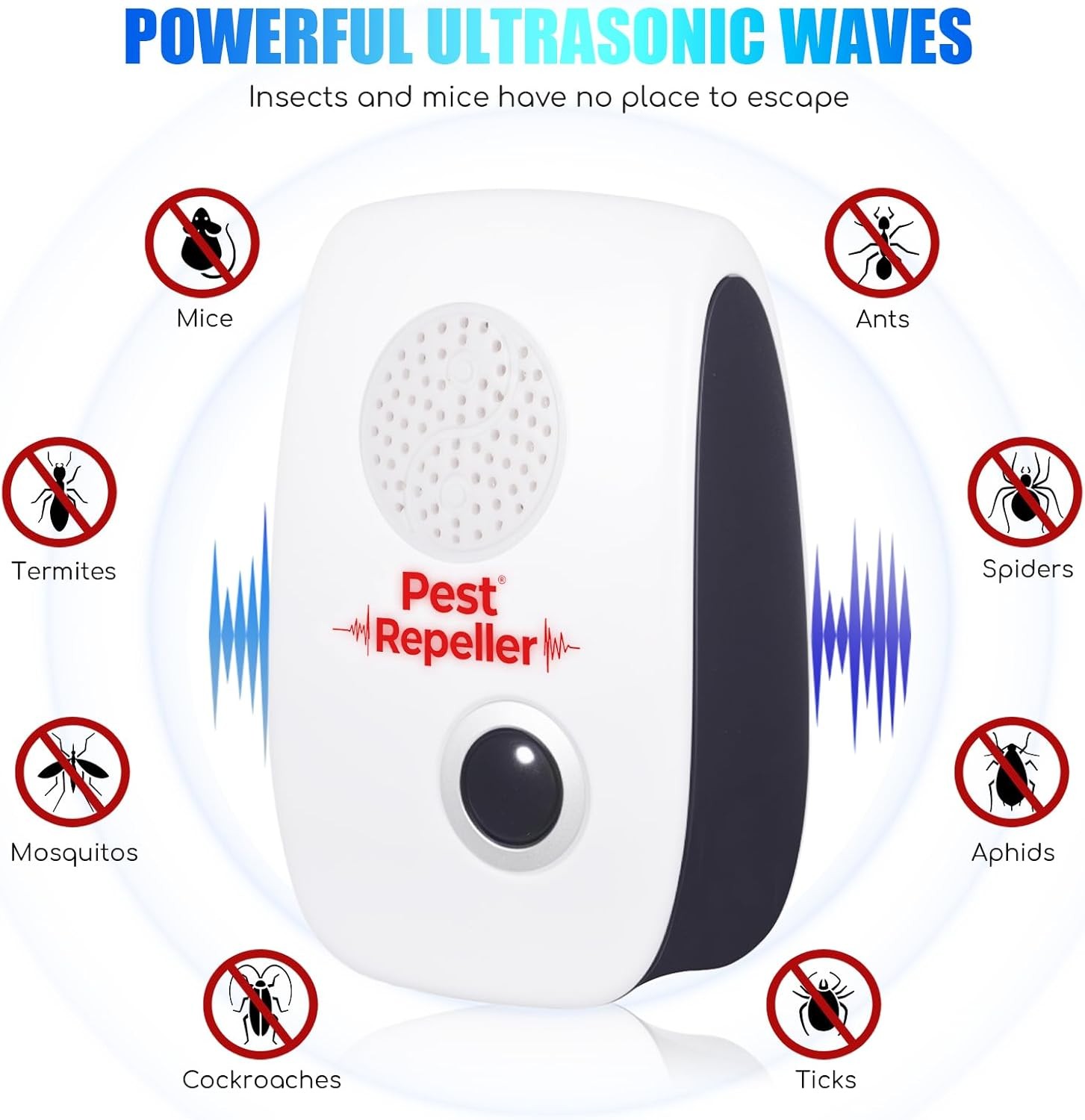 10PCS 2025 Ultrasonic Pest Repeller, Electronic Plug-in for Mice & Cockroach