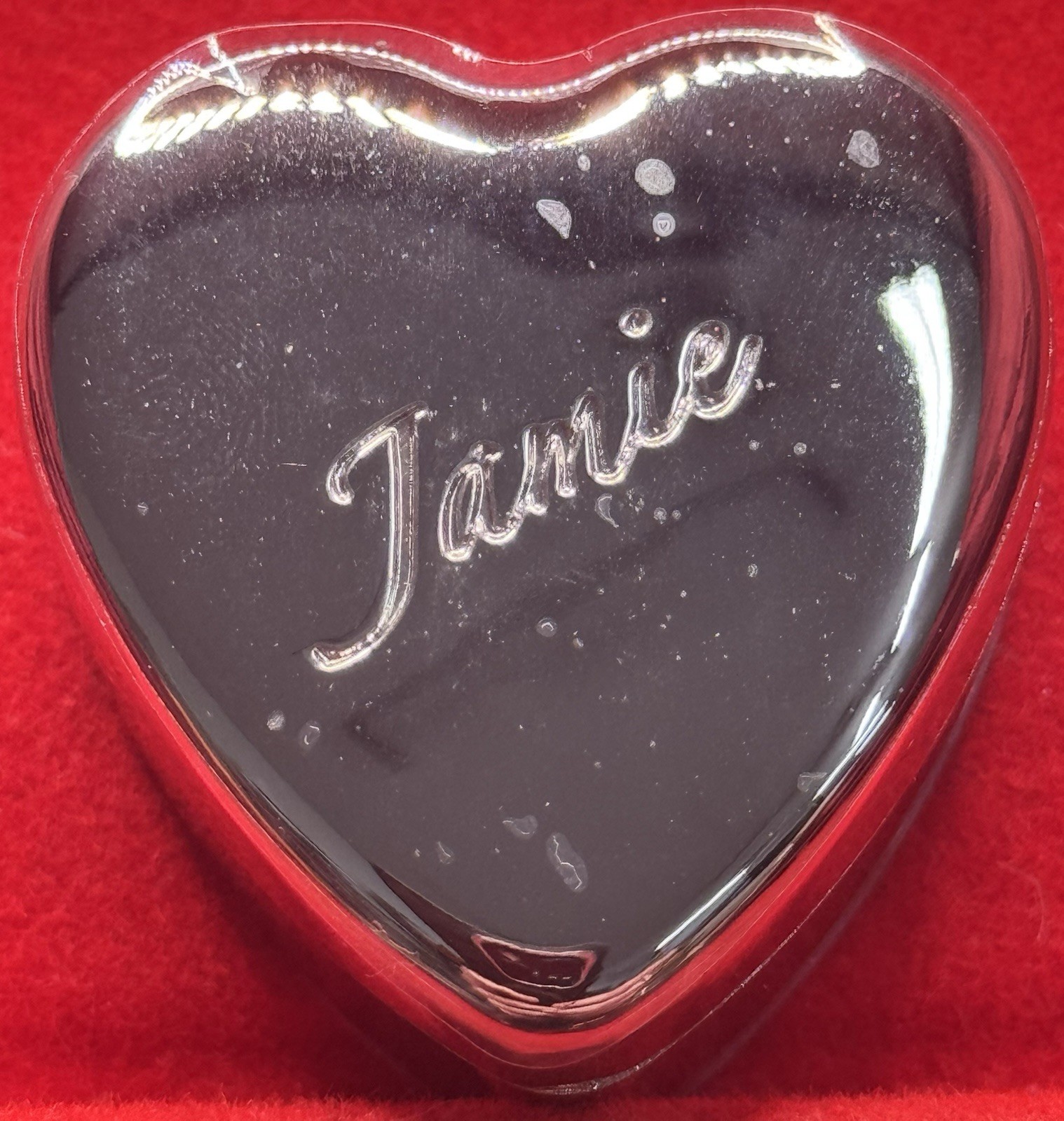 Jamie Ganz Heart Trinket Box Velvet Lined 1.5” NIB Early 2000’s
