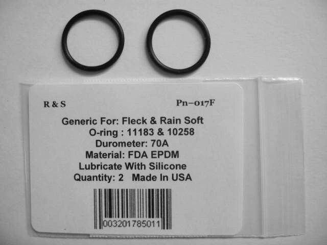2 Fleck 11183 & Rainsoft 10258 o-rings / R&S 017F/ FDA EPDM Material.