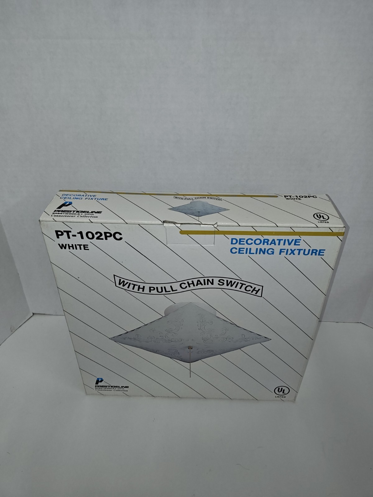 Prestigeline White Decorative Glass Ceiling Vintage Fixture Light #PT102PC New