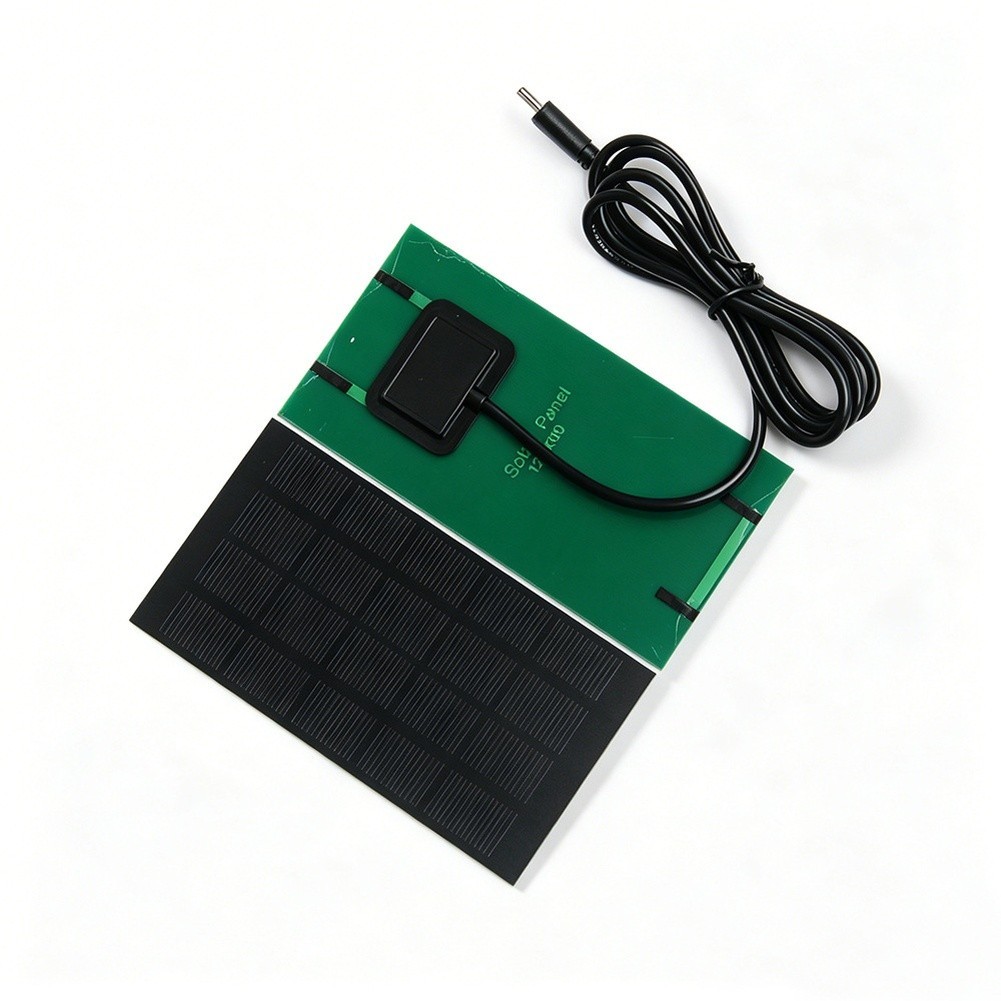 1.2W 5V Solar Charging Panel 22% Efficiency Silicon for Mobile Phones Type C