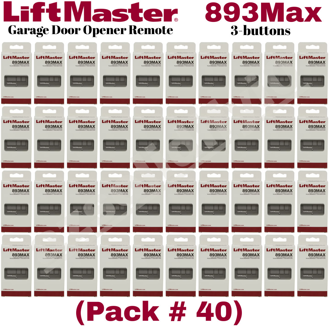 LiftMaster 893MAX 3 Button Visor Remote Control Garage Door Opener Pack # 40