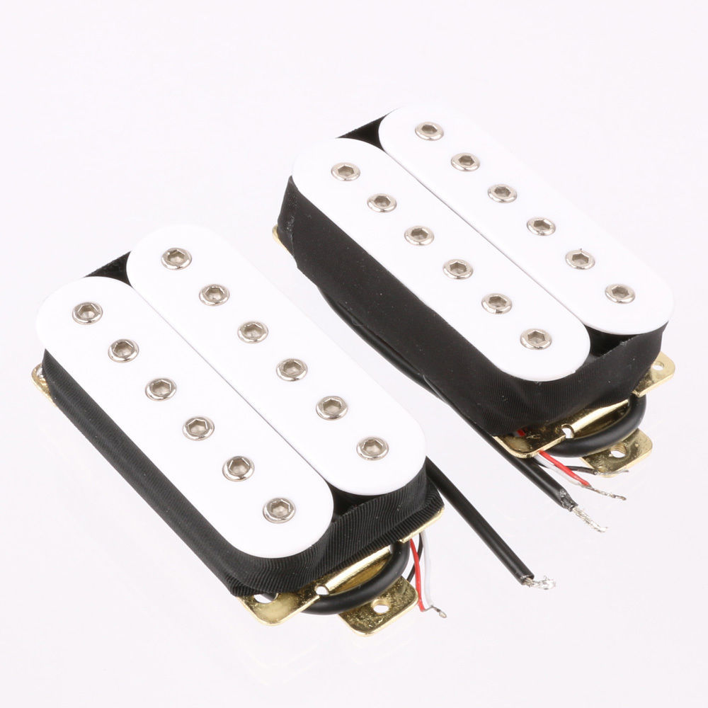 HEXBUCKER Humbucker Pickups For Electric Guitar Neck & Bridge White