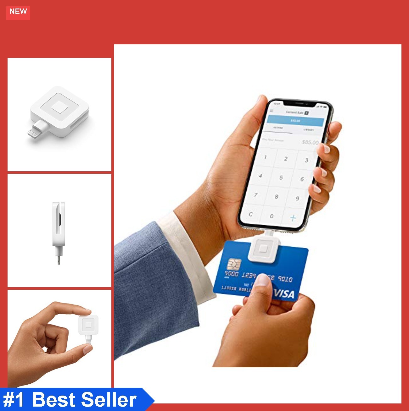Credit Card Reader Magstripe Lightning Connector iOS Mobile POS Terminal Swipe
