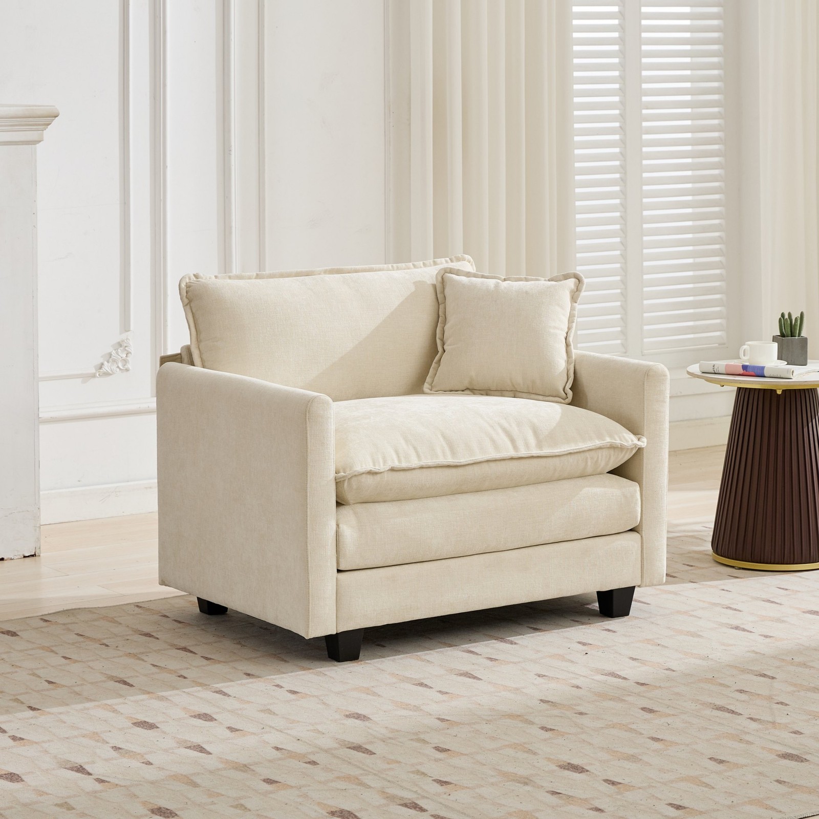 Cloud Sofa Single Seat (Ottoman is not included), Modern Sectional Couch,