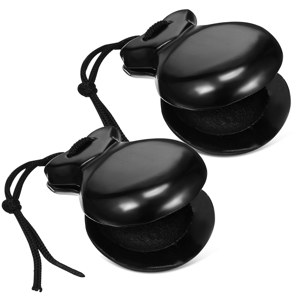 Castanets Pair Wooden Toddler Handheld Percussion Instruments Block