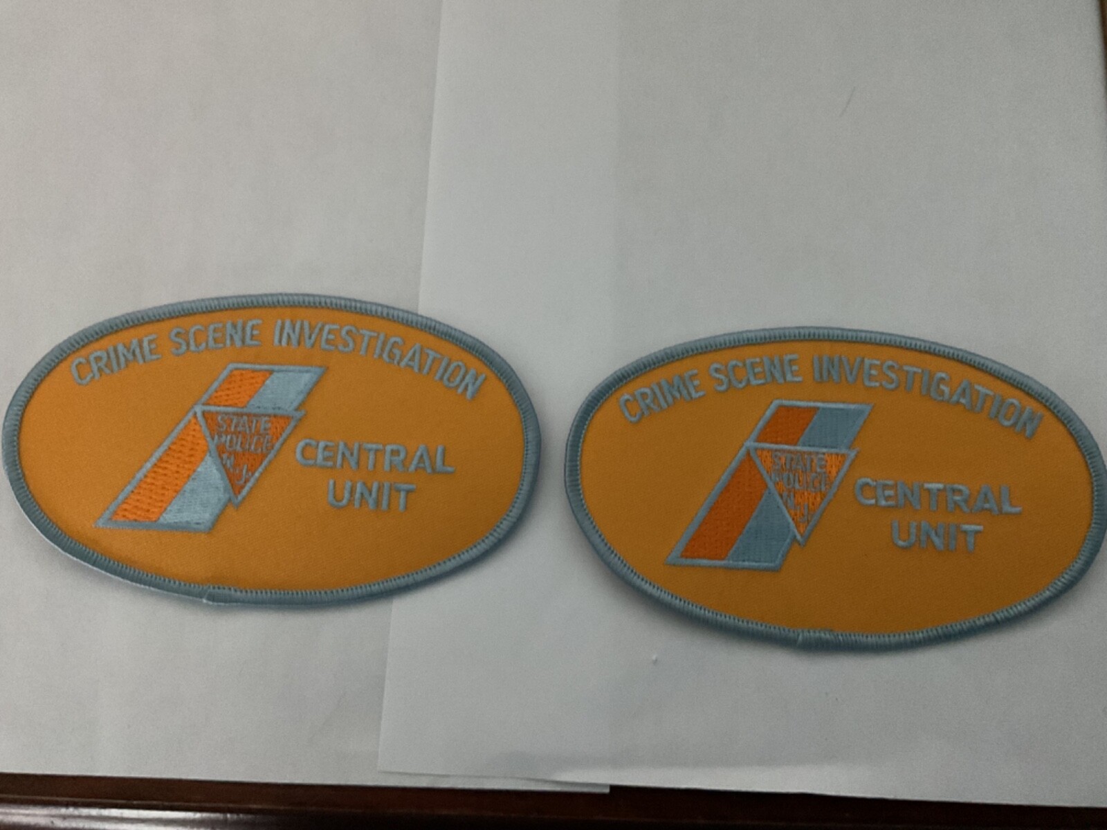 NJ State Police Crime Scene Investigation collectable patch set full size