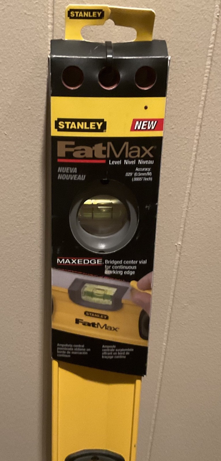 FATMAX 48” Aluminum Box Level Comfort Grips, 3 Levels, Rubber Ends, NEW.