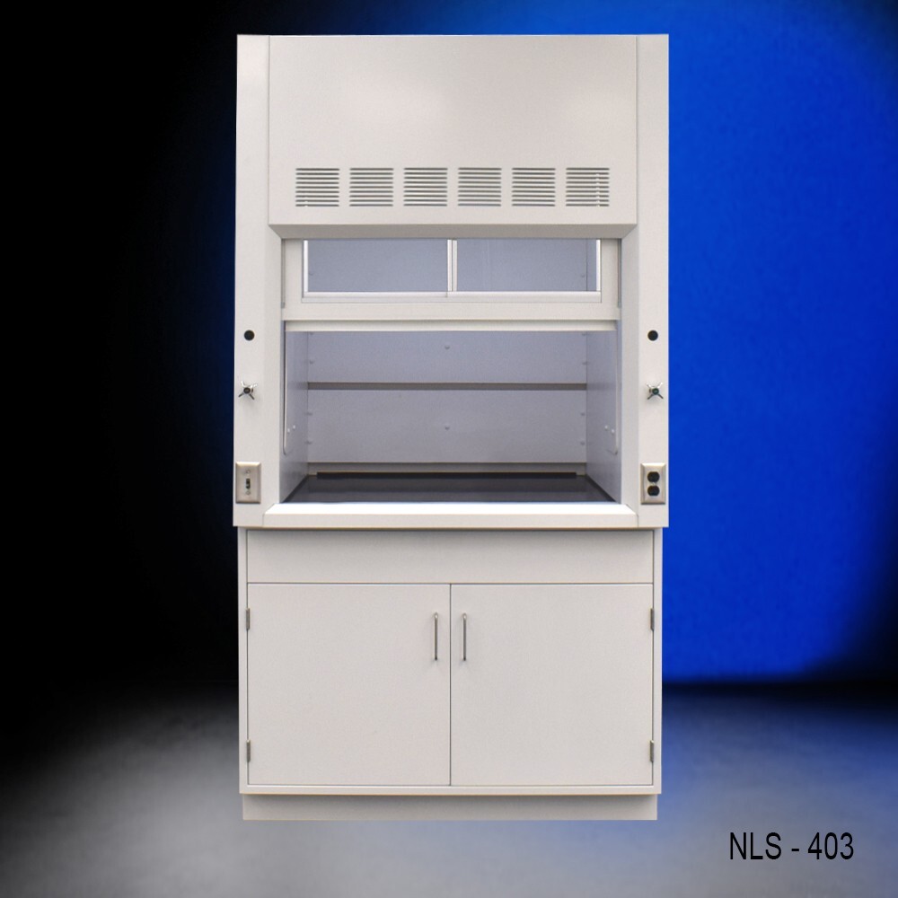 4' Laboratory Bench Fume Hood w/ Dual Sash / General Storage / E1-018-2