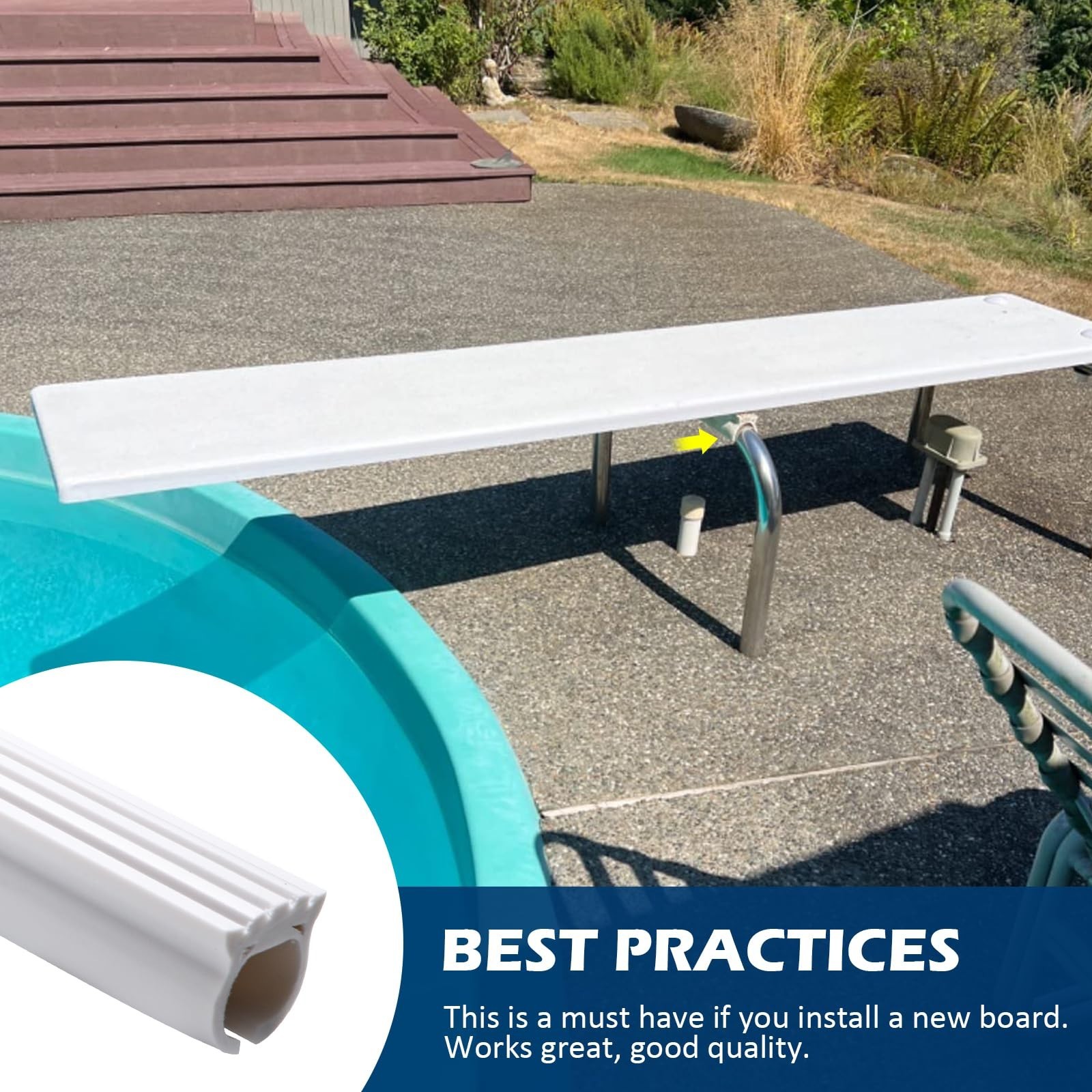 18-Inch Pool Diving Board U-Frame Fulcrum Cover - Compatible Replacement Part