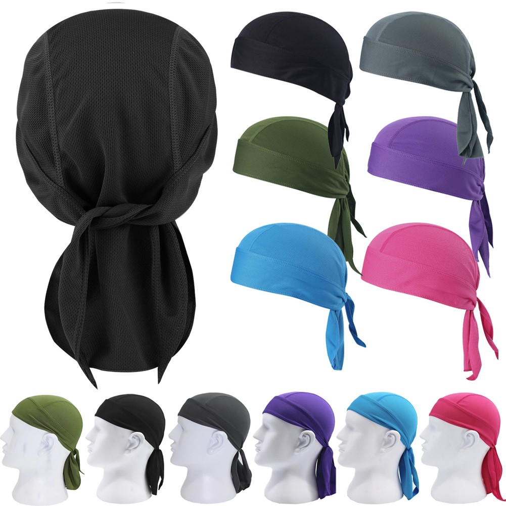Do Rag Skull Cap Sweat Wicking Doo Rags Cooling Helmet Liner Hat Cycling Bandana