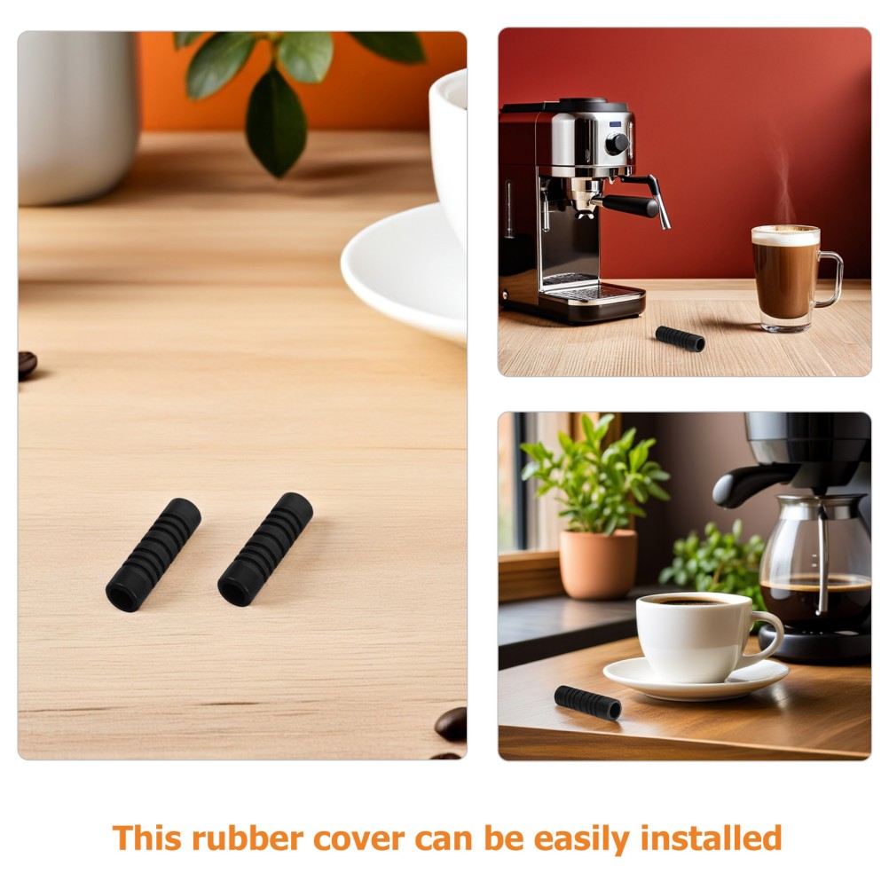2 Pcs Coffee Steam Wand Rubber Covers Machine Sleeve Replacement