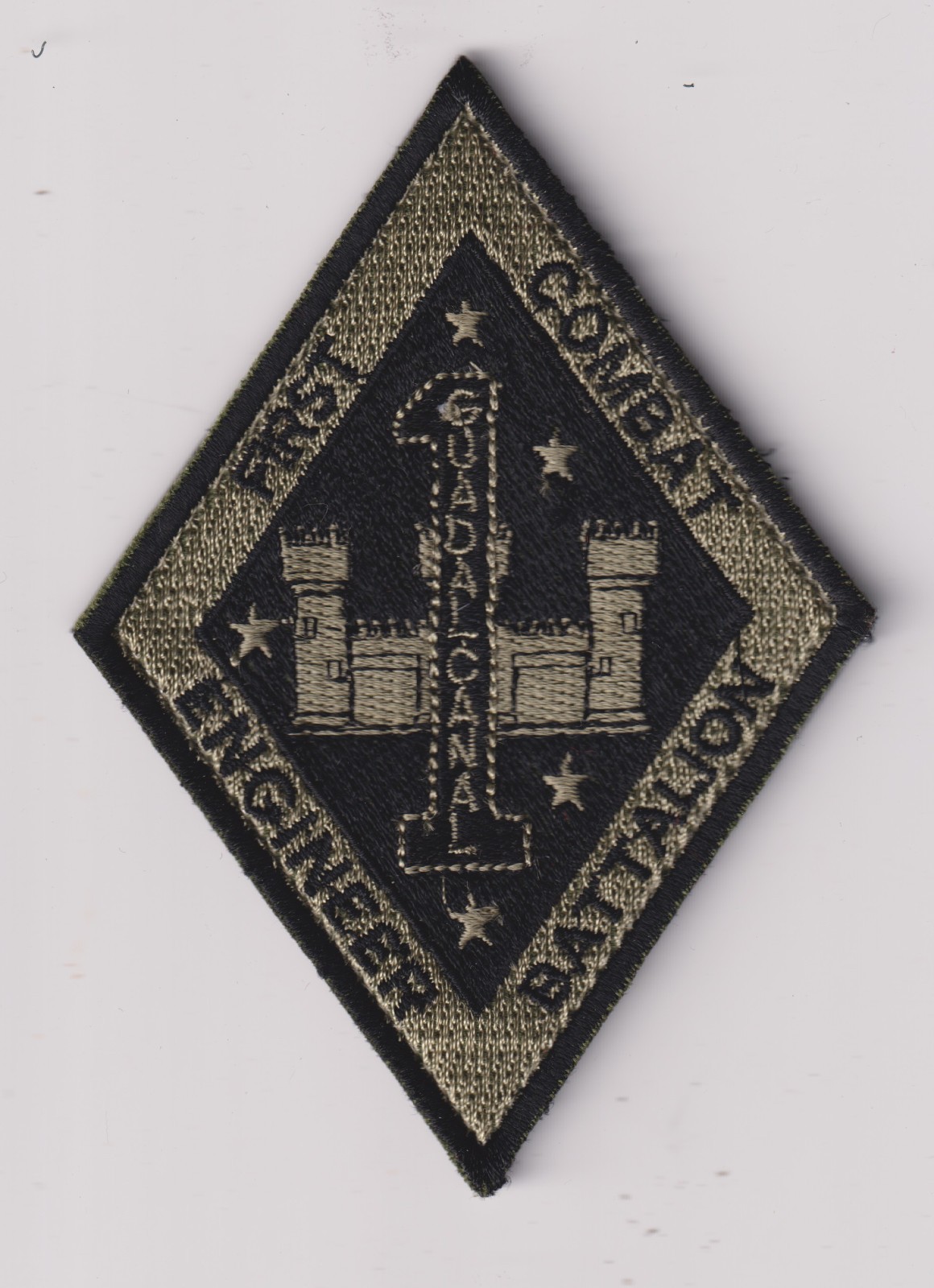 First Combat Engineer Battalion US Marines subdued patch Afghanistan made