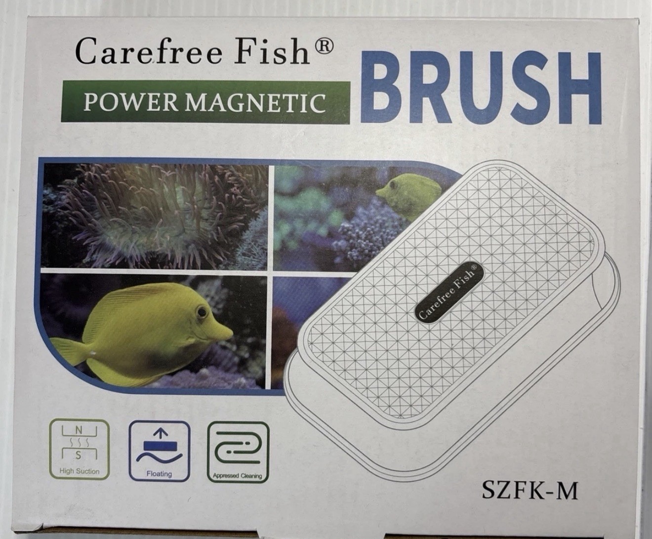 Carefree Fish Power, Magnetic Brush For Glass Tank-NIB