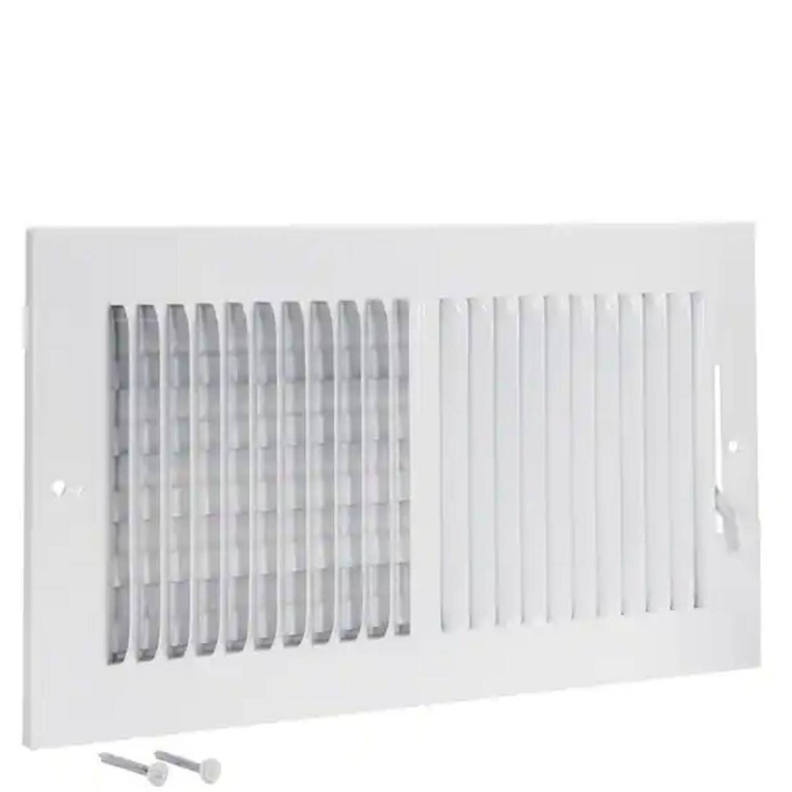 EZ-FLO 12 in. x 6 in. 2-Way Steel Wall/Ceiling Register, White