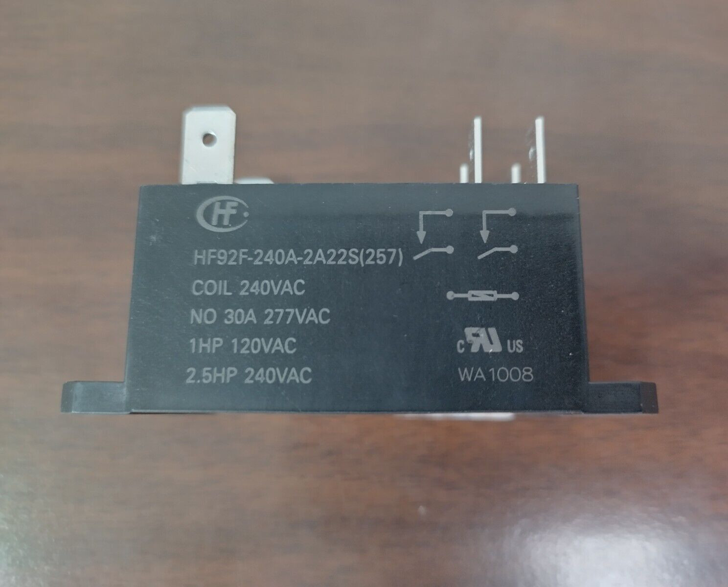 HONGFA HF92F-240A-2A22S - RELAY 30AMP 240V COIL