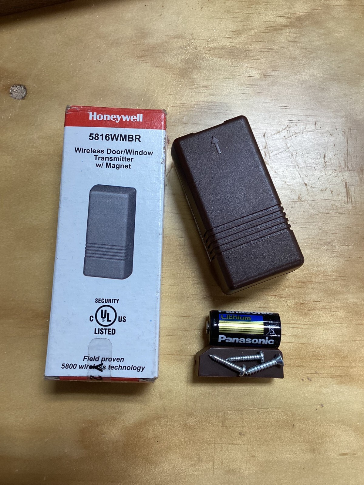 Honeywell  5816WMBR Wireless Door/Window Transmitter w/ Magnets, New - Open
