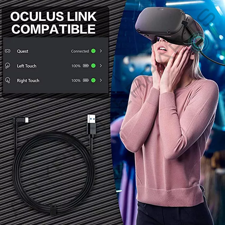 Sonilco Link Cable for Oculus Quest 2 USB 3.2 Gen 1 Quick Charge VR Cord 5M/16FT