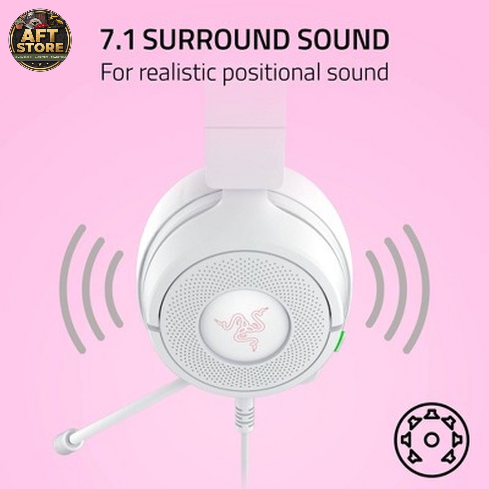 Razer Kraken Kitty V3 X Wired Gaming Headset - White