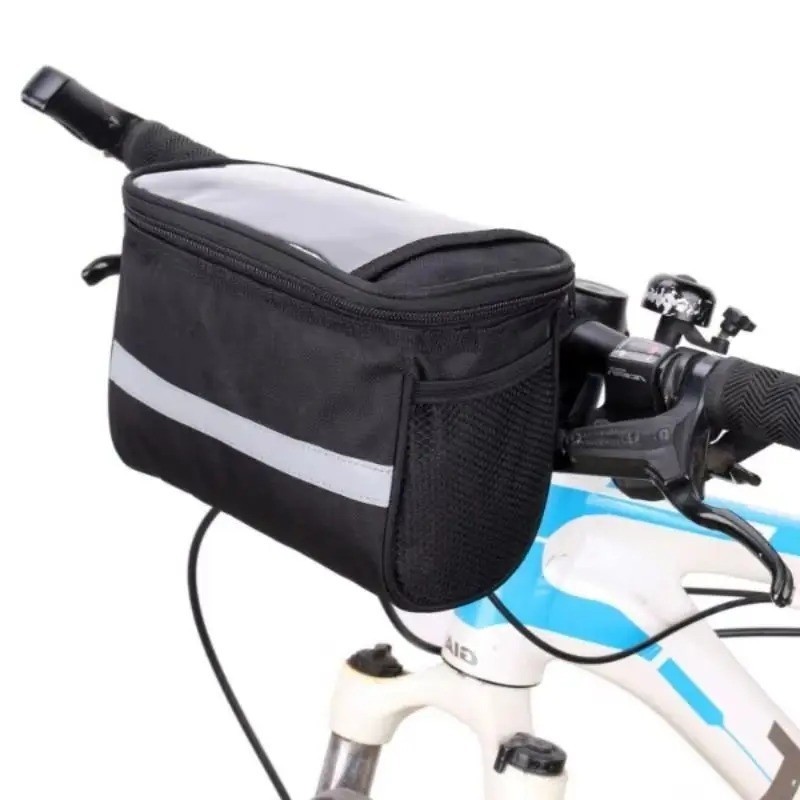 Bicycle Front Handlebar Bag Phone Holder Cycling Storage Pouch MTB Road Bike