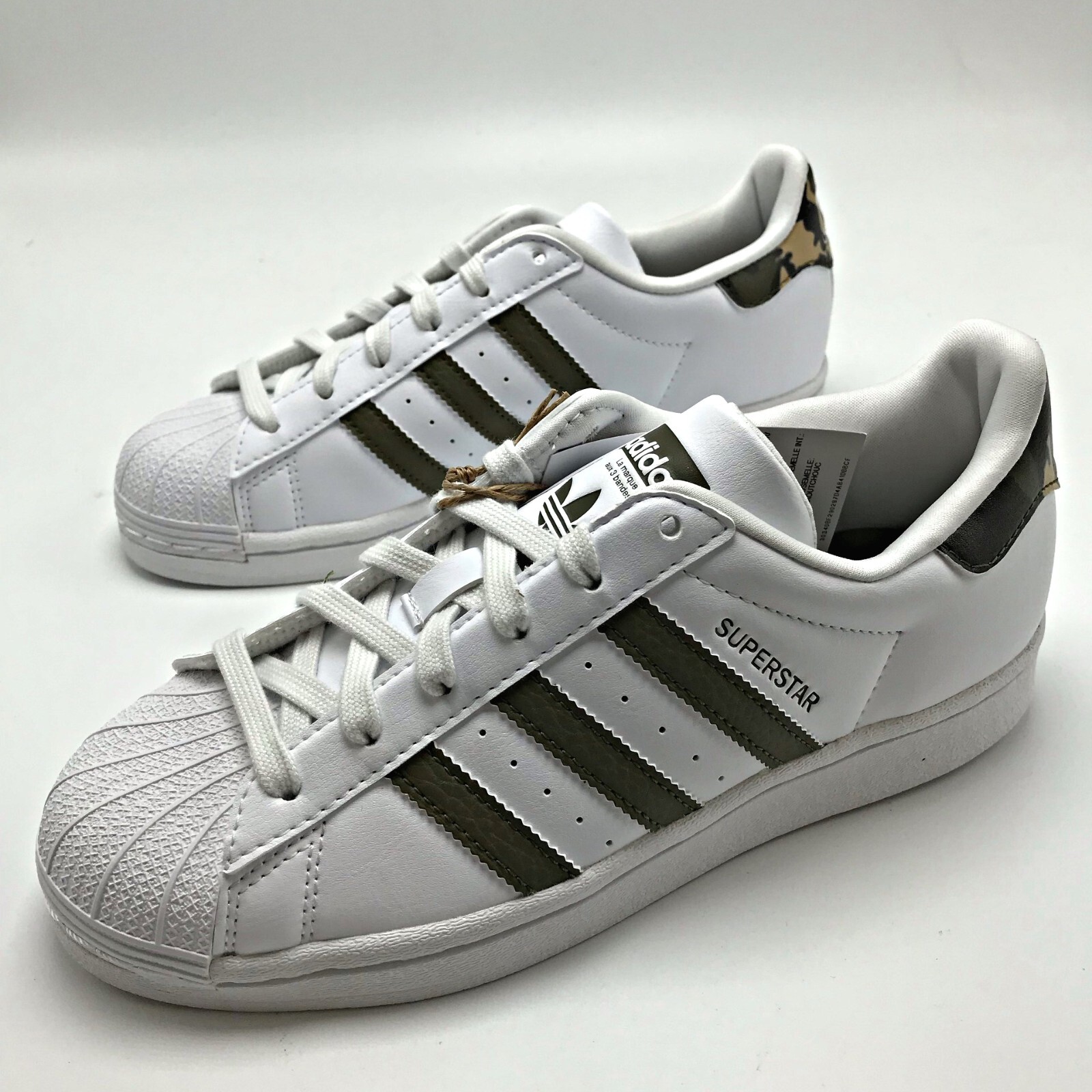 Adidas Originals Superstar J Cloud White Camo Youth shoes HQ4287 sz 4-7