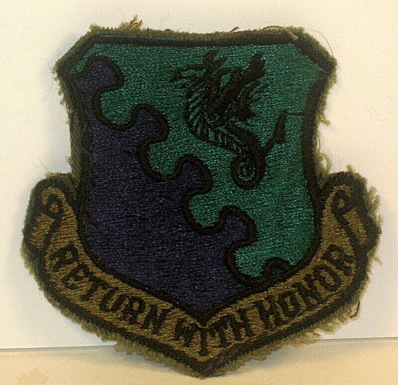 USAF Air Force 31st Fighter Wing Subdued Crest Insignia Badge Patch Version 2