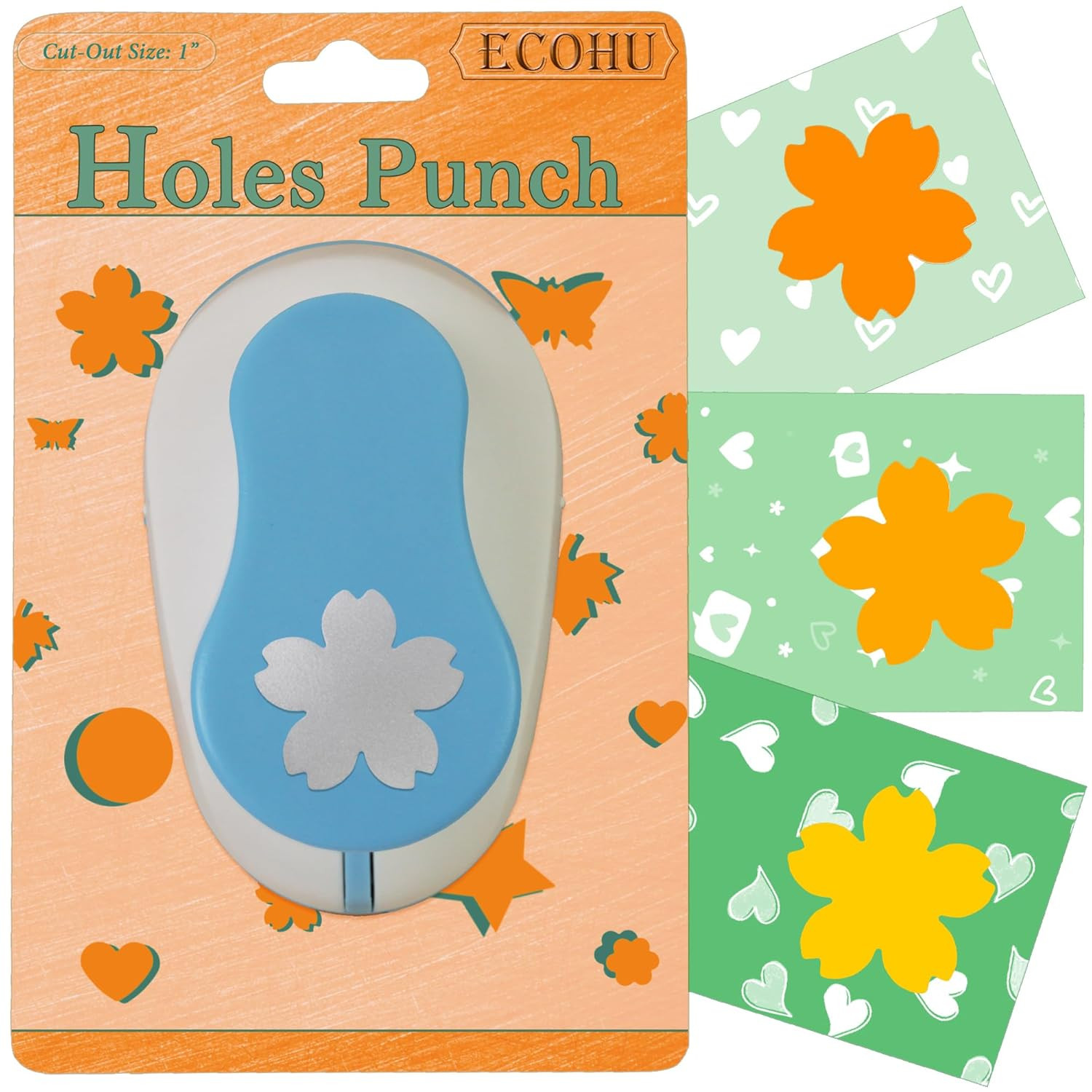 Flower Hole Punch for Craft Size Out 1-Inch, Cherry Blossoms Paper Punch Shapes,
