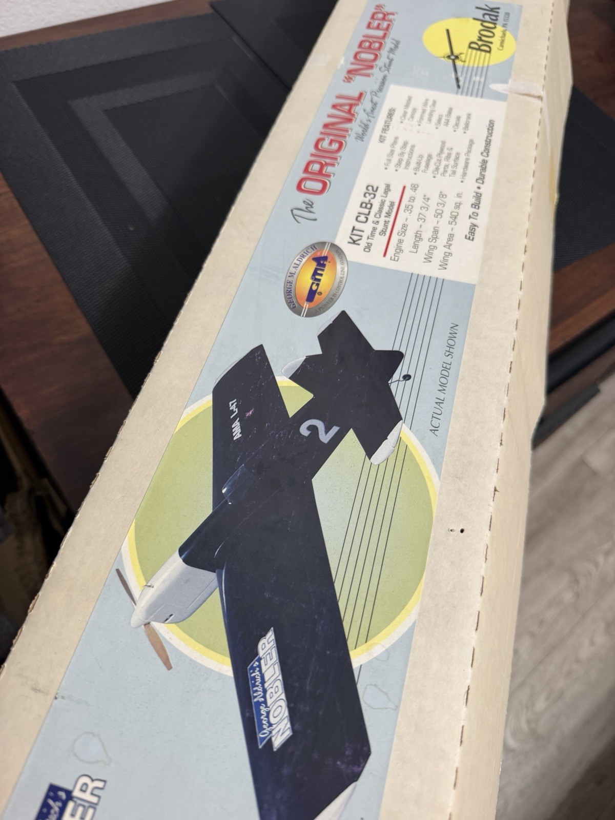 Brodak Original Nobler CLB-32 Kit 57in Wingspan Vintage Legal Stunt Model