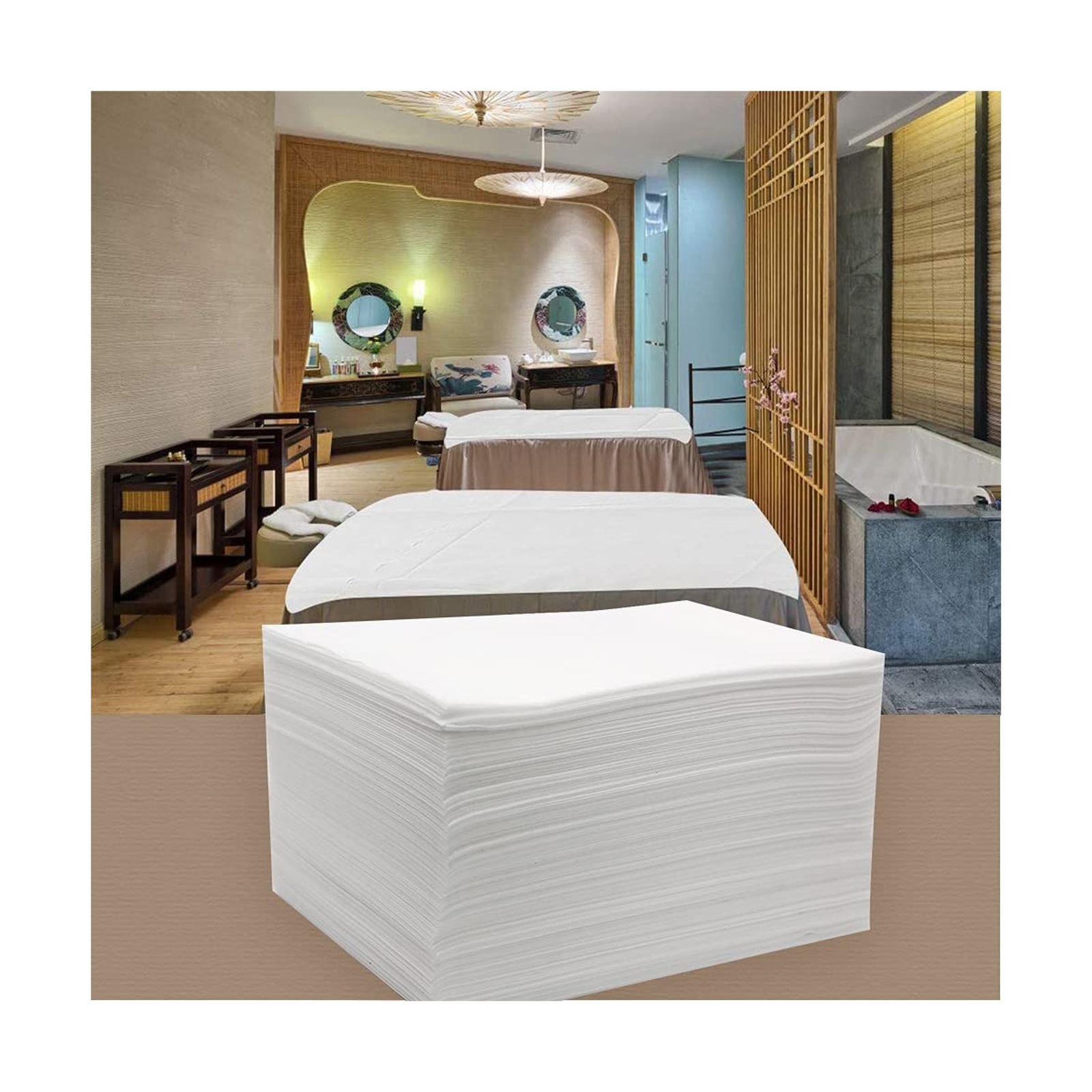 Bozikey 100PCS Massage Table Sheets, Disposable Bed Sheets for Massage Table,...