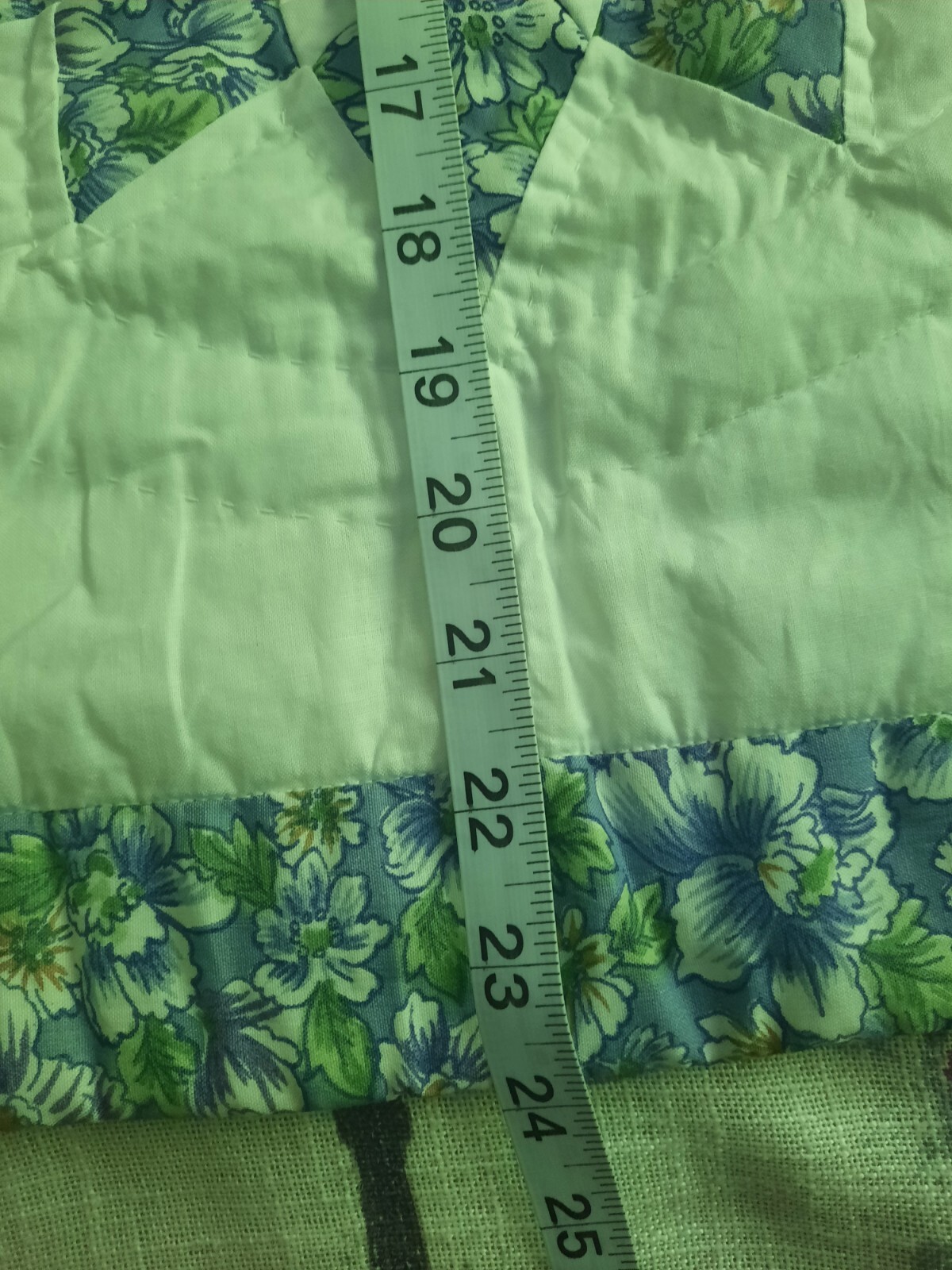 SET 2 OF PATCHWORK PILLOWCASE COTTON WHITE BLUE