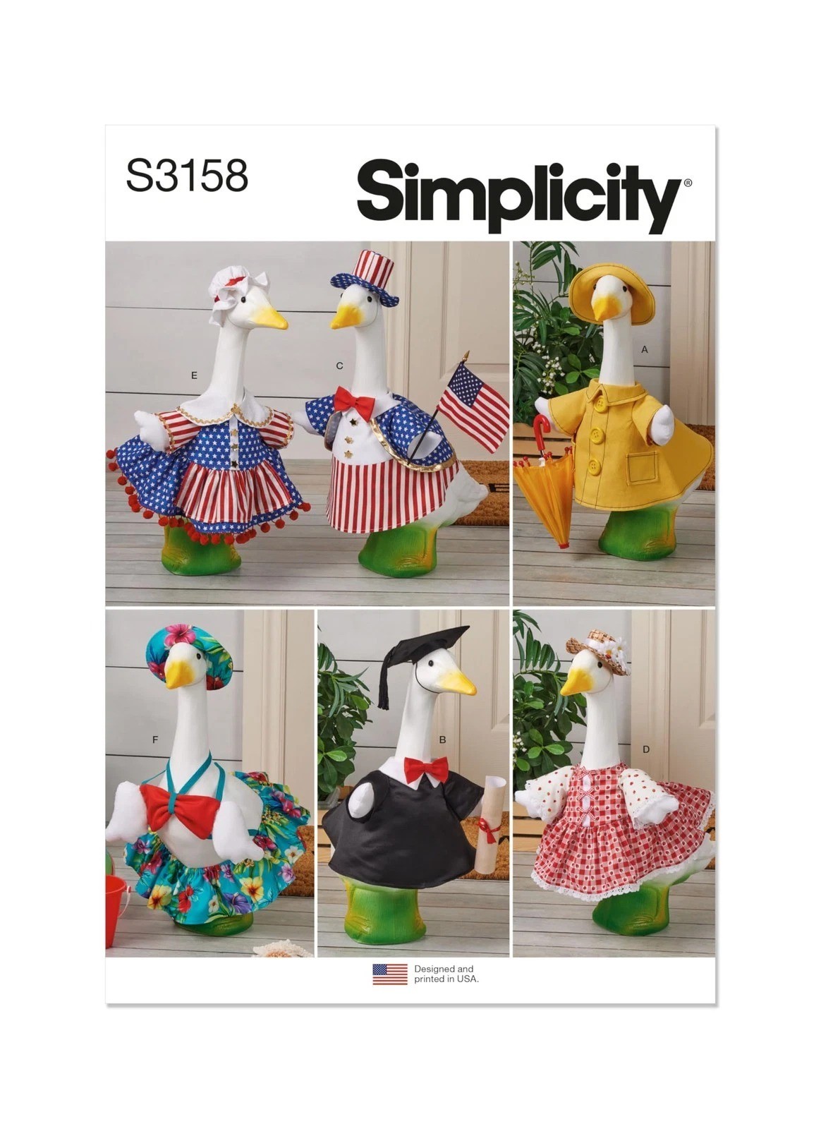 Sewing Pattern Summer Clothes Porch Lawn Geese Design S3158 One Size