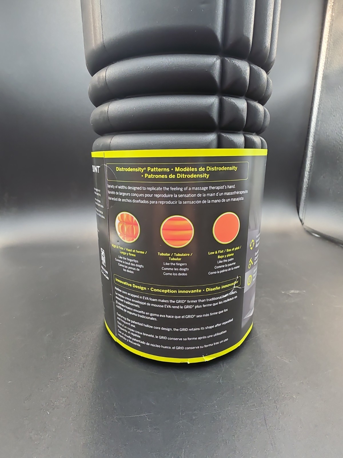 TRIGGERPOINT GRID 1.0 FOAM ROLLER BLACK/GREEN
